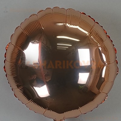 Шар (18''/46 см) Круг, Розовое Золото